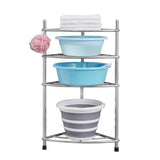 Stainless Steel Bathroom Storage Shelf,Four-Layer Storage Rack, Bathroom Triangular Rack, Washbasin V1161-107890