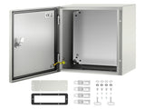 Steel Electrical Box 16'' x 12'' x 8'' Electrical Enclosure Box, Carbon Steel Hinged Junction Box, V952-DQXJSTCFS40X30X20V0