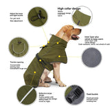 Dog Coat Warm-Lined Waterproof Medium-Large Dog Reflective Dog Coat Winter Dog - Black - Size V1102-136-70189-BLK-S-11-15KG