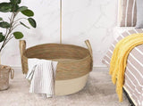 3 Piece Cotton Rope Stripe Carry Handles Storage Baskets Set V915-MB0053