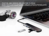 Grey USB 3.0 Hub with 5 Ports for Computer, Supports External Hard Drives, Phones, and Multiple V1366-AZ2-W-17182