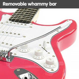 Karrera 39in Electric Guitar Music 6-String Instrument Full Size Pink EGP-5W-PK