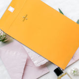 100Pcs Manila Clasp Envelopes Yellow Kraft Paper Letter Size for Business Document Organization V1192-AZ-W-21006