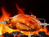 Automatic BBQ Rotisserie Kit Electric Stanless Steel Roast Spit Set Adjustable with Motor AU Plug V985-ROASTSPITSET
