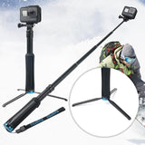 Foldable Tripod Selfie Stick For Action Cameras - 23.5-81Cm Length PRL-6950ACD