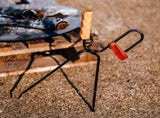 Metal Fireplace Tongs with Wooden Handle 47cm Safe Distance for Firewood Handling V1258-DP02-BOL-108