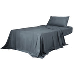 Dreamz 3pcs Sinigle Size 100% Bamboo Bed Sheet Set in Charcoal Colour Single BED1016-S-CH