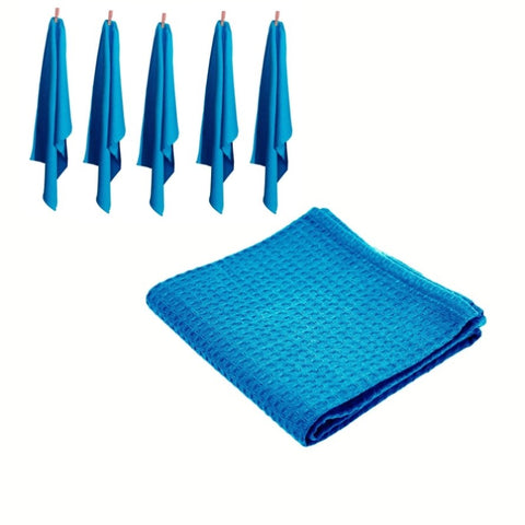 Rans Set of 6 Cotton Waffle Tea Towels 50x70 cm - Aqua V442-RAN-TEAT-LONDONWAFFLE-AQUA-RE