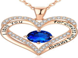 18K Rose Gold Necklaces for Women, 927 Sterling Silver Gifts for Mothers Day, Jewelry for Wife Mom V1164-325772