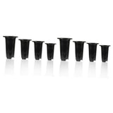 Durable Black Plastic Flower Pots with Drainage Holes for Storage Use V1366-AZ2-W-25159