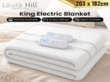 Laura Hill King Electric Heated Underlay Blanket Fleecy Fabric with Timer KDA6-182-CM