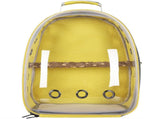 Yellow Stylish Transparent PVC Pet Carrier Backpack - Large Capacity, Multi-Use for Birds & V888-ELOSUNG21771