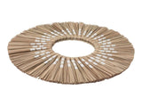 Seagrass Wall Mirror Hand Woven Decorative Round Seagrass Hanging Mirror for Entryway Bedroom V1294-YM0703-3115230038413