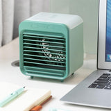 Portable Air Conditioner Fan 3 Speeds Cooling Humidifier Fan for Room Desk Bedroom Office Green V1263-JX-7214-1
