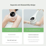 Pink Electric 360&degRotating Shower Brush with Long Handle for Back Scrubbing - IPX7 Waterproof V888-ELOSUNG45097