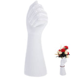 Plated Silver Ceramic Hand Vase Decorative Human Body Arm Sculpture for Desktop Decor V1369-AZ3-W-18306