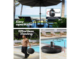 Instahut Outdoor Umbrella 3m Base Beach Pole Garden Tilt Sun Patio UV Black UMB-POLE-3-TIL-BASE-BK