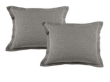 Bianca Pair of Zaria Taupe European Pillowcases 65 x 65cm V442-BCA-PILLOWC-ZARIA-TAUPE-EU