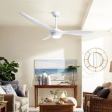 Devanti 52'' Ceiling Fan DC Motor w/Light w/Remote - White CF-B-52-310B-WH