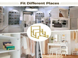 2PCS Purse Display Racks, 3-layer Wallet Display Stands, Gold Metal Clutch Purse Organizers for V1369-AZ3-W-08805