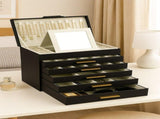 CARLA HOME 6-Layer Large Jewelry Organizer Box for Women with Mirror, Drawers, Hooks & Dividers for LSB-36228