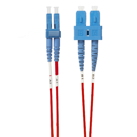 10m LC-SC OS1 / OS2 Singlemode Fibre Optic Cable | Red FL.OS2LCSC10MR