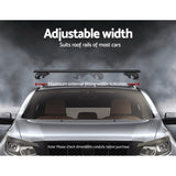 Universal Car Roof Racks Pod Aluminium Cross Bars Adjustable 108cm Black CAR-RFBAR-7886-120-BK