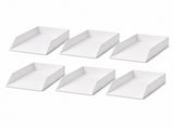 6x Italplast Eazi Fold A4 Document Tray in White V563-I534WHT-6PCS