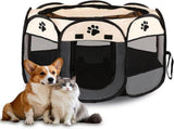 Cat Portable Dog Fence, Outdoor Run for Cats, Playpen for Adult Kittens, Waterproof Dog V1189-LC-RY-00601