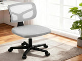 Artiss Armless Office Chair with Wheels, Ergonomic 360&deg Swivel Home Office Desk Chair, Height OCHAIR-M-2421-GY