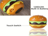 Orange Burger-Shaped Night Light Rechargeable Night Light Touch Switch Night Light 3 V1347-DSZ-XXX-NNN