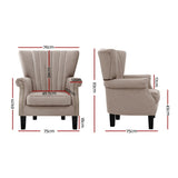 Artiss Armchair Wingback Beige Andrew UPHO-C-EMPO-TA