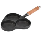 3 Mold Cast Iron Omelette Egg Burger Fried Egg Pot Pancake Pan V1294-YM0727-JY15709