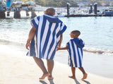 Dock & Bay Adult Poncho Hooded Towel Cabana Collection Whitsunday Blue S DB-PONCHA-CAB-SM-NAVY
