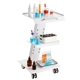VEVOR Trolley Cart Dental Lab Mobile Rolling Serving Cart 3 Layers with Socket V952-SYSSTCB4Q23534XEFV3