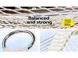 Gardeon Hammock Bed Outdoor Chair Camping Hanging Hammocks Mesh 2 Person HM-BED-BAR-MES-D-CR