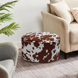 SOGA 48x35cm Round Soft Pouffe Seat Cushion Elegant Home Accent Dcor Stylish Footstool POUFFE637