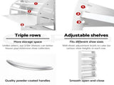 Artiss 2x Shoe Cabinet Storage Organiser 4 Flip Drawer White FURNI-L-SHOE-4D3R-WHX2