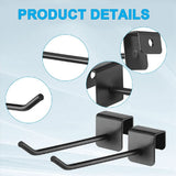 96 Pcs Gridwall 4 Inch Black Metal Panel Hook Hanger Square Tube Cubicle Coat Hook Peg V1192-AZ-W-22098