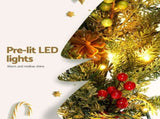 Jingle Jollys 3M Christmas Garland Pre-lit LED with Pine Cones Xmas Decor Green XM-TR-GAR-BR-3M-LED