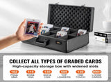 Graded Card Storage Box, 5 Slots, Graded Sports Cards Holder Carrying Case with Coded Lock Foam V952-FJKSNHMMS162LU13NV0