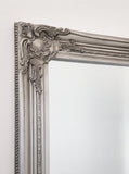 French Provincial Ornate Mirror - Antique Silver - Small 80cm x 110cm V292-MIRR-FRN012