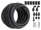 6AN Fuel Line Kit, 7.62 m Fuel Hose Kit, Nylon Stainless Steel Braided PTFE Fuel Line Kit, V952-QCYYRYRG15G26J9HMV0