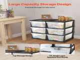 Plastic Storage Drawers, 2 Pack Storage Organizer Drawer, 6 Drawers Closet Organization and Storage V952-CWCT1YKLDD1GCPFV6001V0