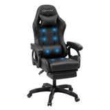Artiss Gaming Office Chair with 8 Point Message Reline Ergonomic Black MOC-L-GC-8P-BK
