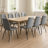 Levede 8x Dining Chairs Kitchen Chair CH1057-PU-4-GYX2