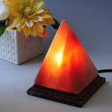 12V 12W Pyramid Himalayan Pink Salt Lamp Carved Rock Crystal Light Bulb On/Off V238-SUPDZ-32752412426320