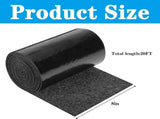 Boat Trailer Bunk Carpet Roll, Felt Marine Padding with Anti Slip PE Backing, Black 20 Ft x 8 In V1188-MS-721-027