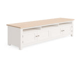 Noosa Entertainment Unit White and Oak 4 Doors and 3 spaces V1150-TV24001