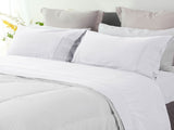 Ramesses White Pebble Wash Linen Look Alternative Sheet Set Single V442-KIT-SHEETS-PEBBLEWASHLINEN-WHITE-SB